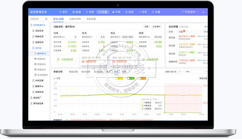 异常随时预警避免设备损失